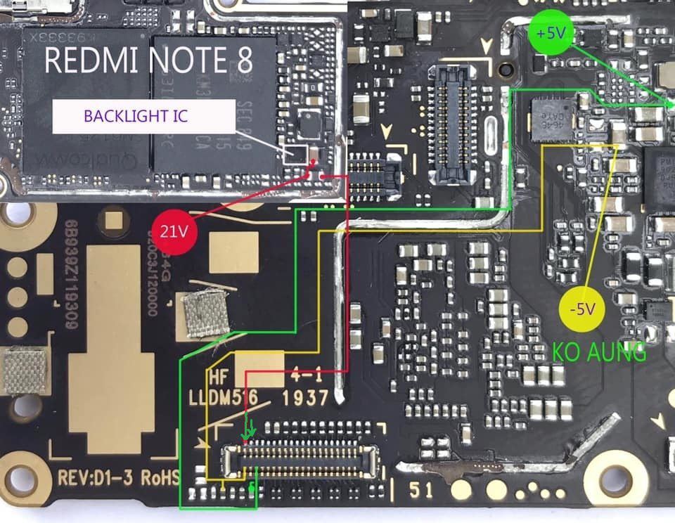 Не могу найти куда идёт второй дорога lcd  коннектора есть возможность помочь ? ...