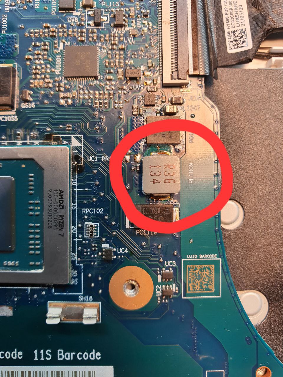 Приветствую,может есть у кого доска NM-D562 rev 3.0,нужно значение сопротивления на этом дросселе.В моём...