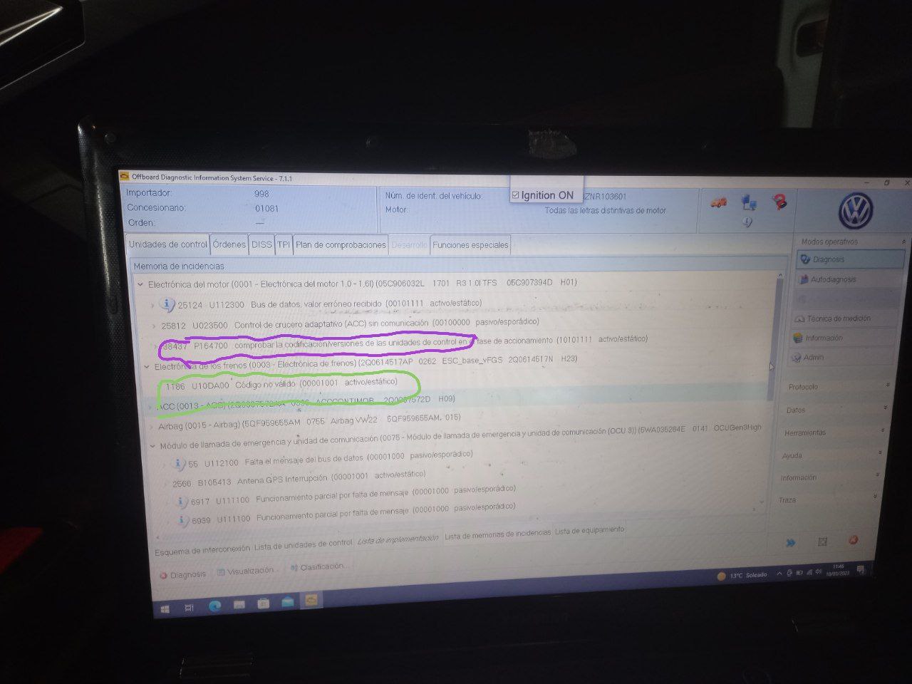Seat Ibiza 2022 SFD
After online coding svm, parametrization, still has error coding on engine unit and...