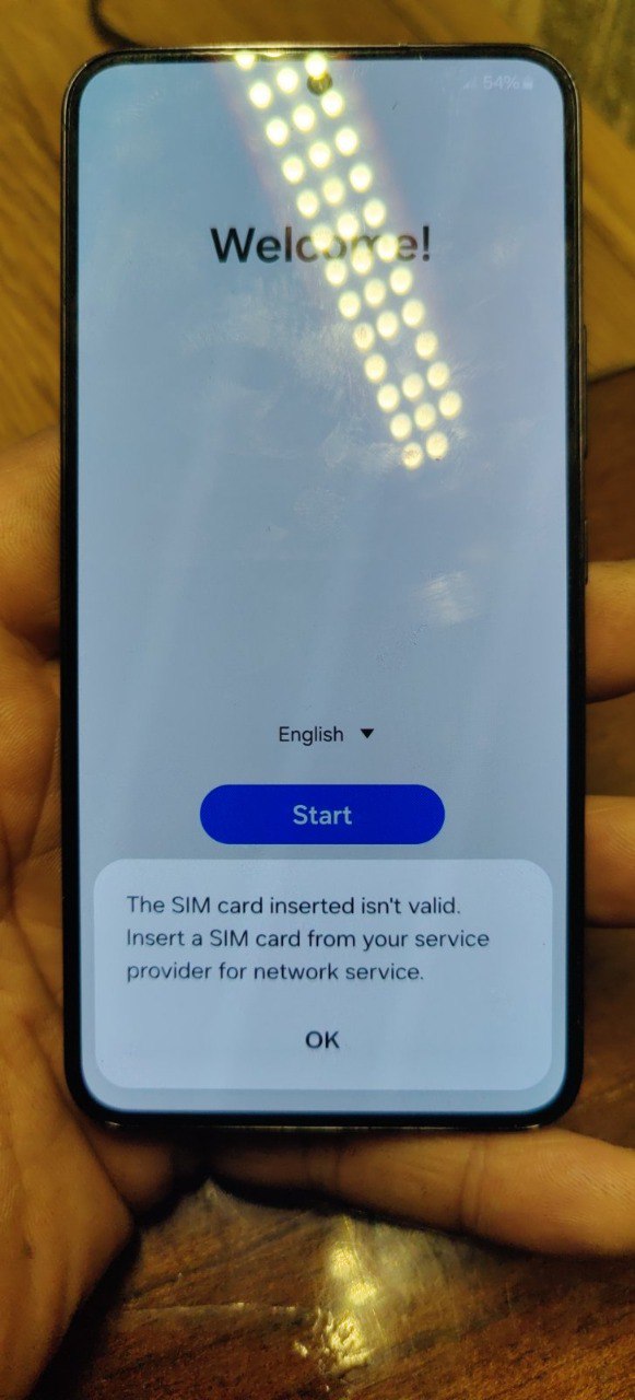 Всем привет! Кто подскажет что за фигня? S901U T-mobile, дальше экрана приветствия не пускает ни с симкой...