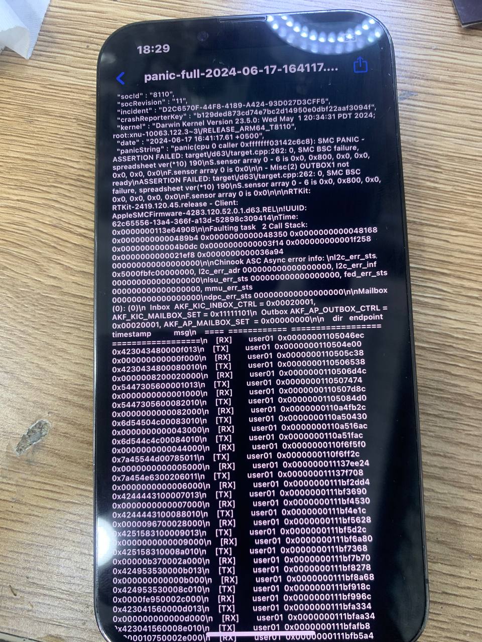 Iphone 13 pro. Перезагружается  после воды. Помогите расшифровать! Заранее спасибо ...